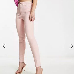 NEW 2B BEBE Baby Pink Peach Skinny Jeans Pants Stretchy,sz. 27